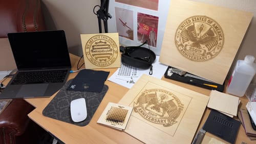 Customer photo review of Bundle Sale | Monport Reno45 Pro Vision 45W Desktop CO2 Laser Engraver & Cutter (16" X 12") with 8MP HD Camera and Magnetic Assisted Focus