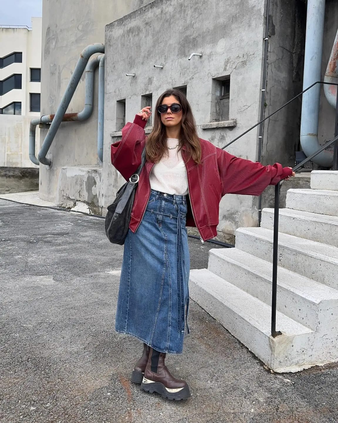 Customer photo review of Adelfa Bomber Jacket