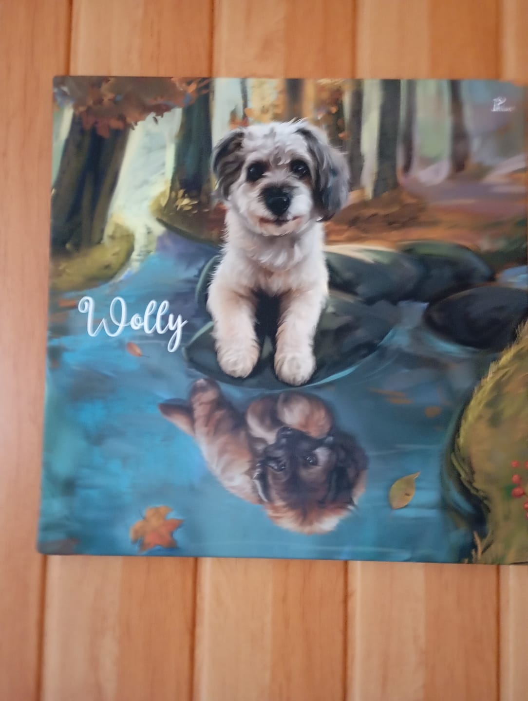 Customer photo review of Handgemaltes Haustierportrait auf Premium Leinwand im Double Stil