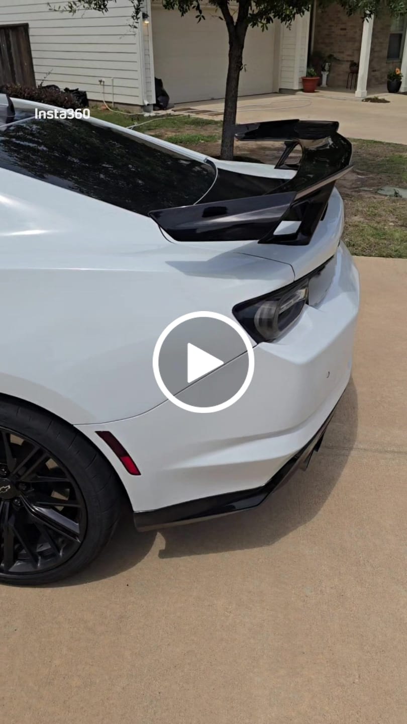 Customer video review of Camaro Zl1 1LE Conversion Rear Trunk Spoiler High Wing