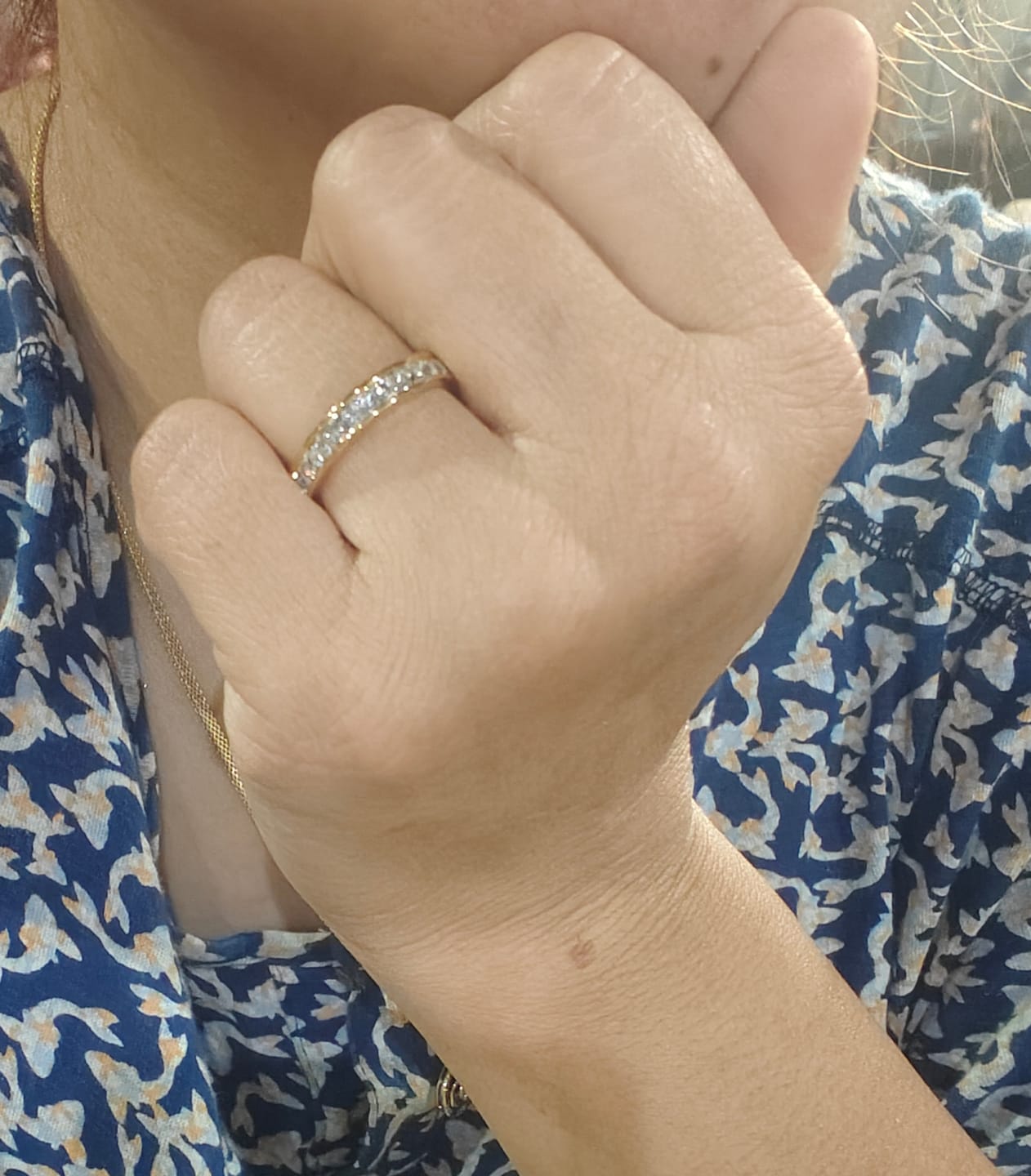 Customer photo review of Stones Band Ring