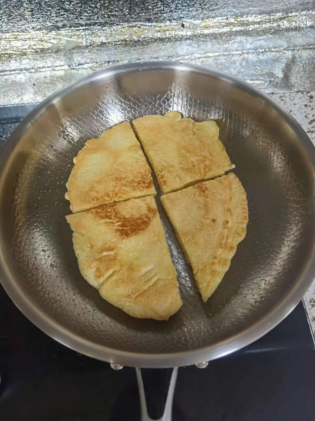 Customer photo review of Pure Titanium Pro Hammered Pan