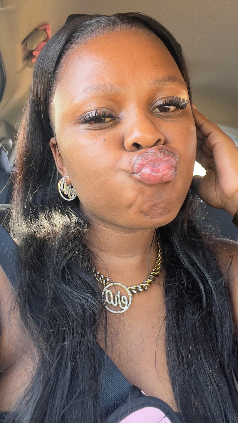 Customer photo review of Gold Luxe Mini Logo Hoops