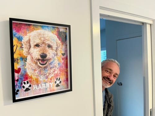 Customer photo review of Personalised Poster With Dog or Cat - Graffiti