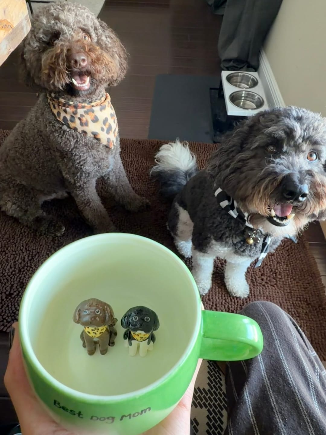 Customer photo review of Handmade Custom Pet's Figure Ceramic Mug-Aesthetic