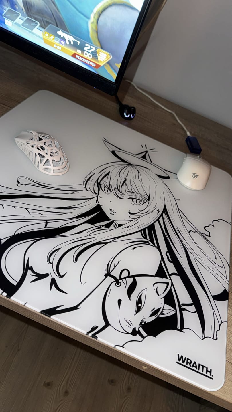 Customer photo review of Wraith Cosmic Glass V2 Cam Mousepad