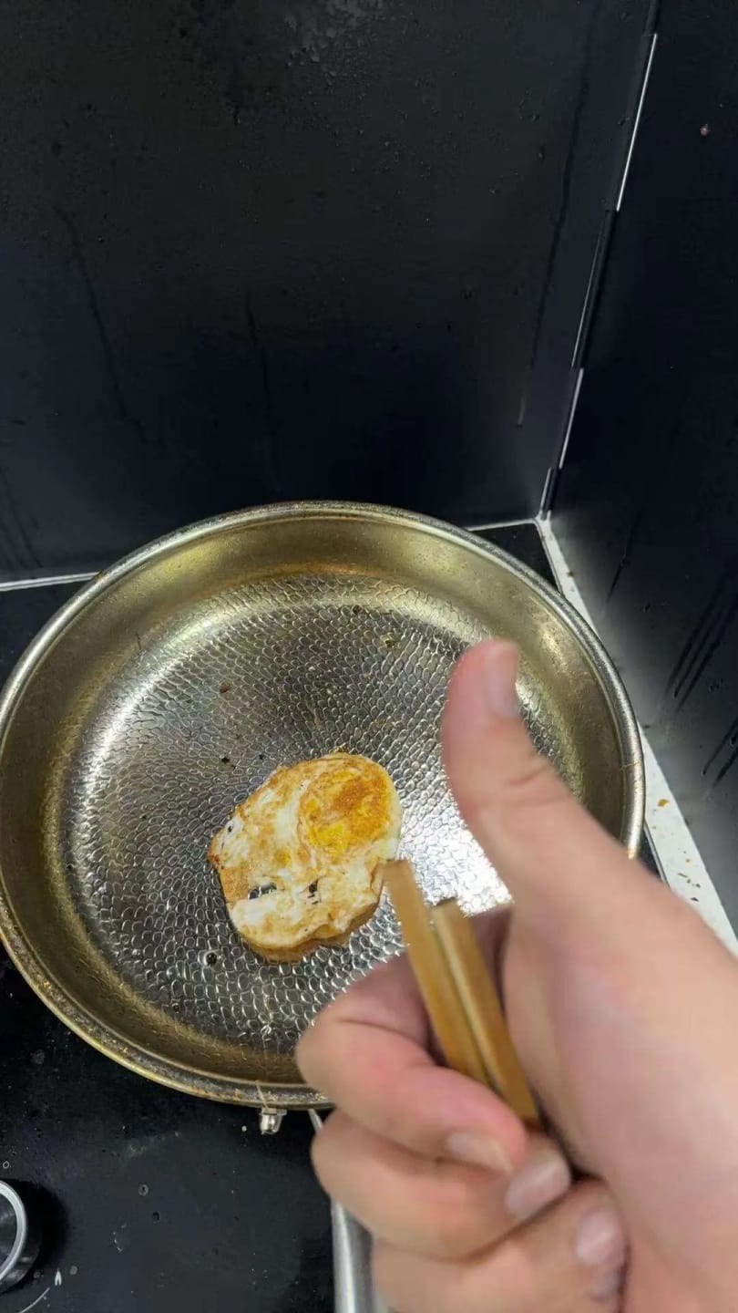 Customer photo review of Pure Titanium Pro Hammered Pan