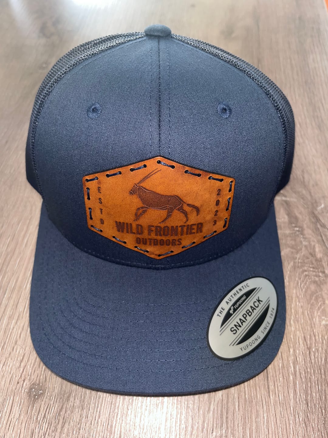 Customer photo review of Navy Adjustable Trucker
