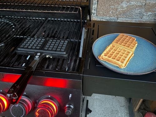 Customer photo review of Waffeleisen auf dem Grill