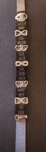 Customer photo review of Mesh charm name black