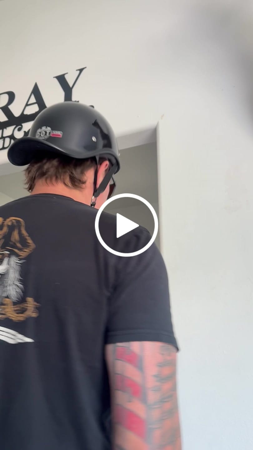 Customer video review of Lightweight Reversible DOT Curve Helmet / Gloss Black
