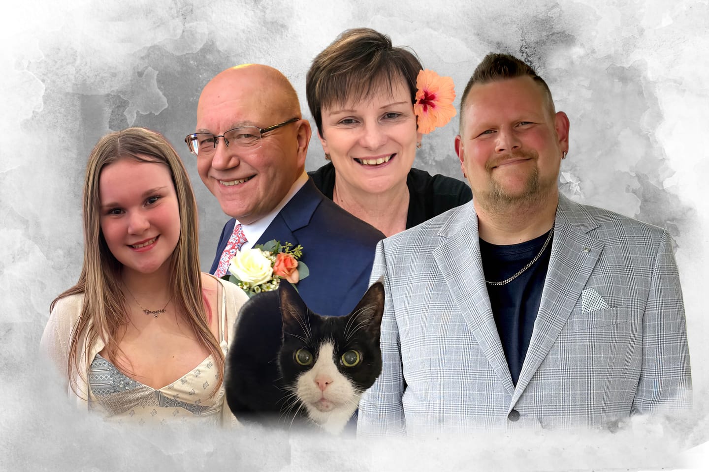 Customer photo review of Add Loved One to Photo, Family Portrait From Different Photos, Combine Photos Canvas, Christmas Gift, Memorial Gift for Dad Mom, Add Passed Away