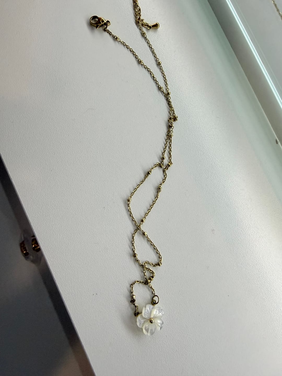 Customer photo review of White Blossom Flower Necklace