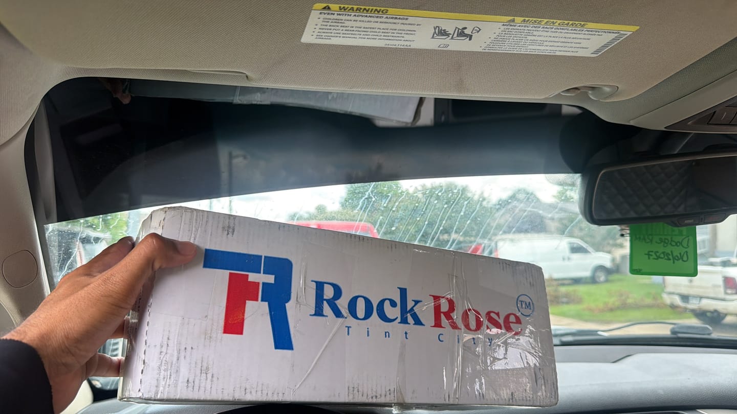 Customer photo review of Car Window Tint Film – Premium Carbon Series | RockRose | Best Seller on Amazon