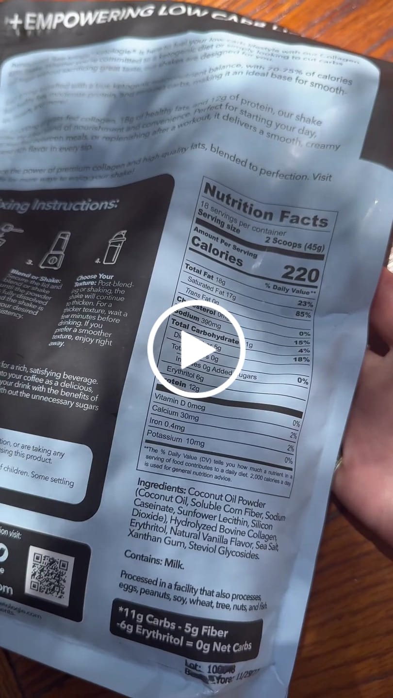 Customer video review of Vanilla Collagen Keto Shake