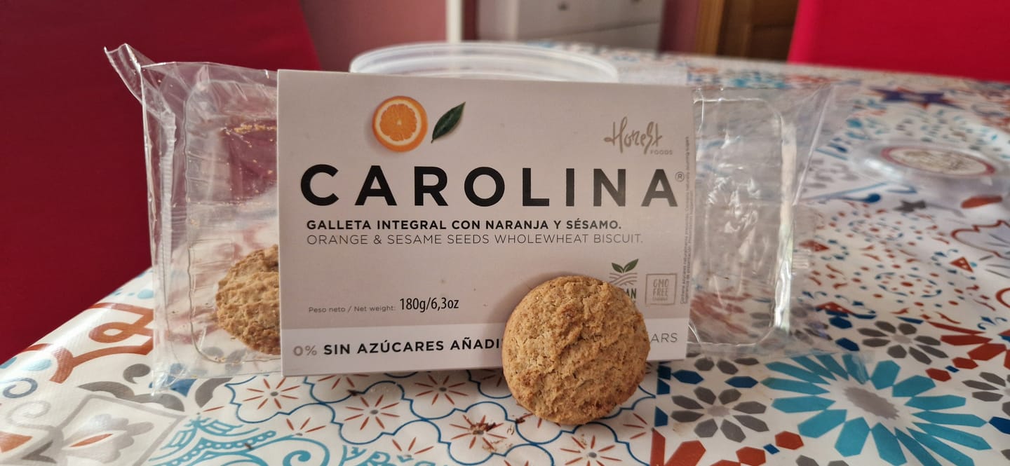 Customer photo review of Galleta 0% Sin Azúcares Integral con Naranja y Sésamo