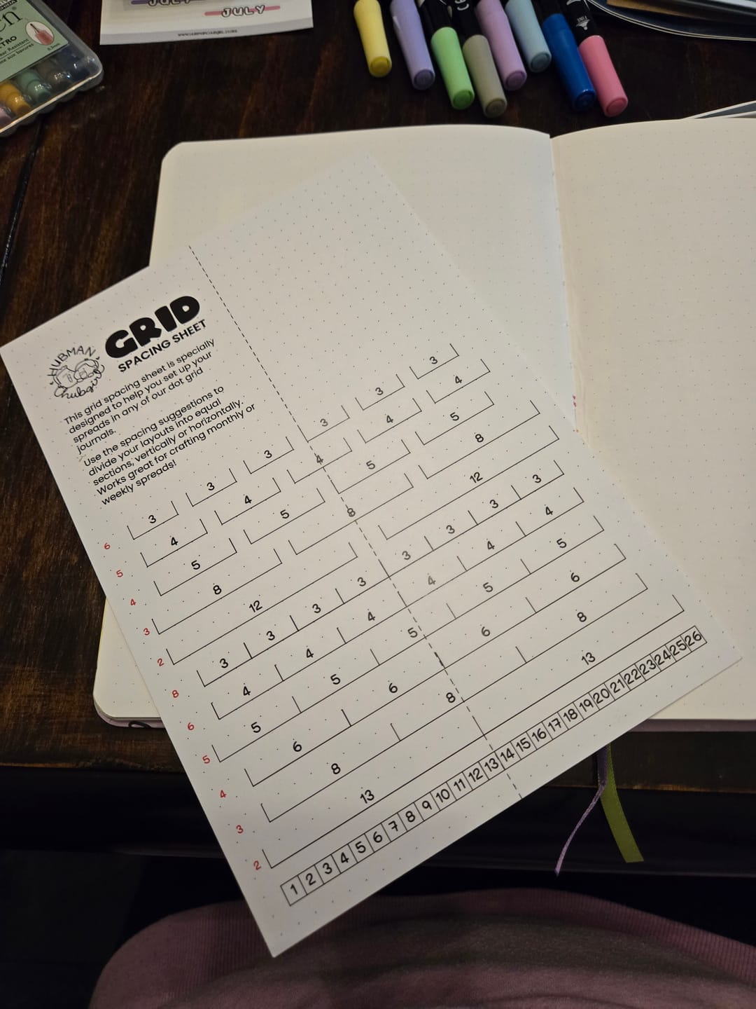 Customer photo review of Dot Grid Spacing Sheet
