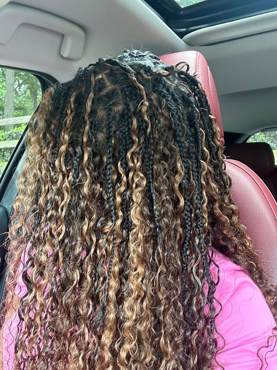 Customer photo review of #4/30 Mix Color Blend Water Deep Wave Feather Crochet Hair