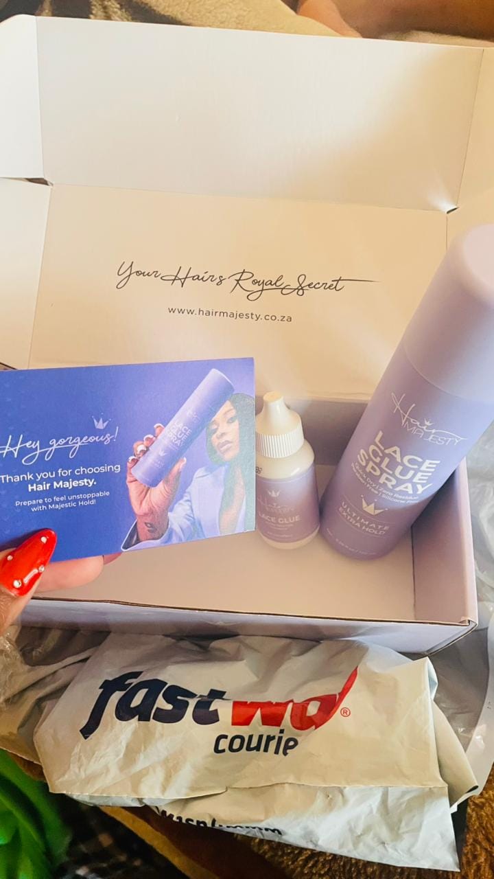 Customer photo review of Ultimate Extra Hold Lace Glue (Waterproof, Invisible Bond)