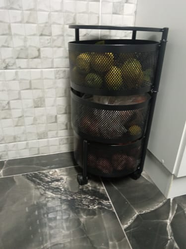 Customer photo review of Carro Organizador De Cocina 3 Niveles Cocina Frutero Único