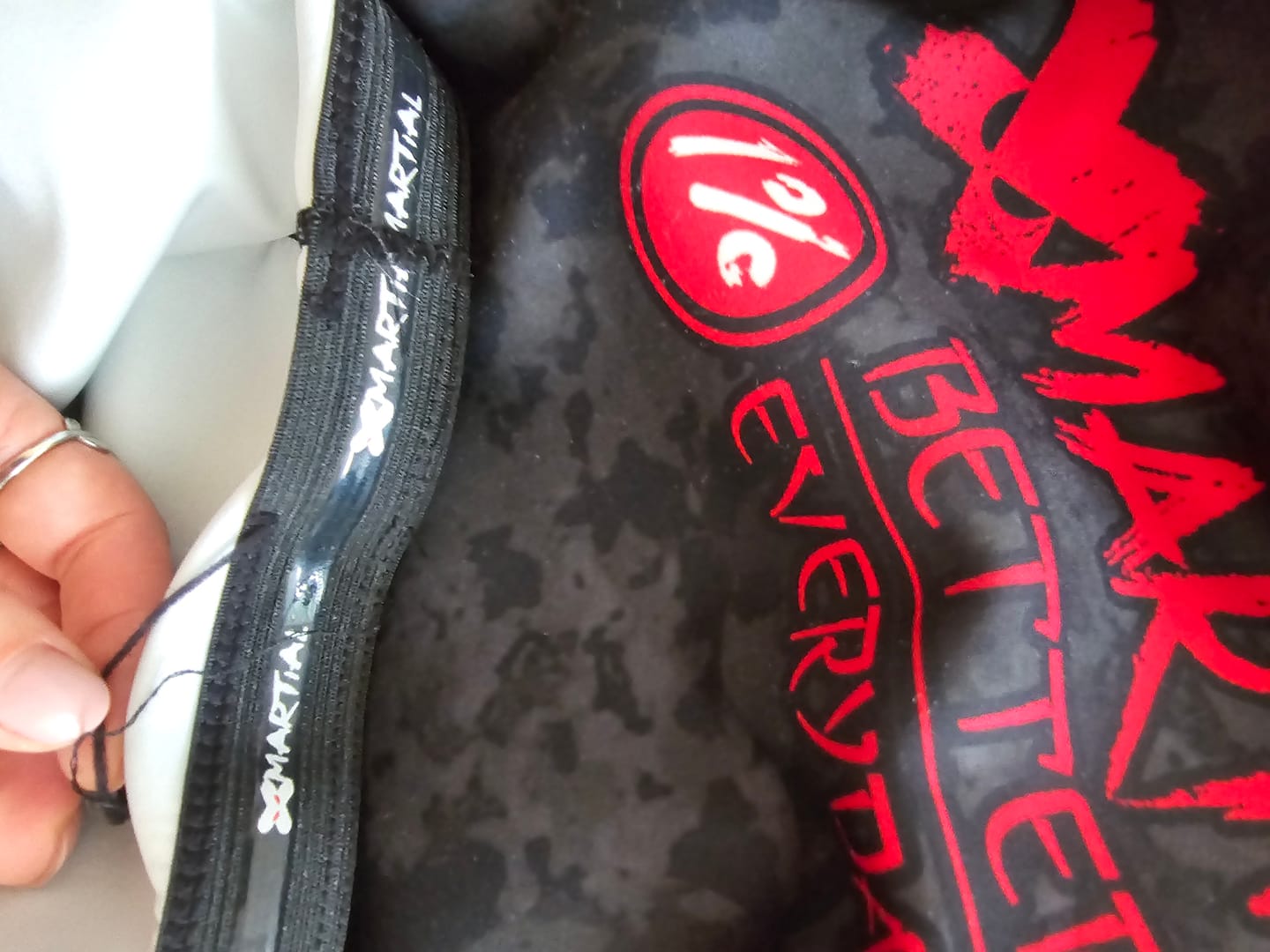 Customer photo review of Accent Minimalist Women's Rank BJJ Rash Guard