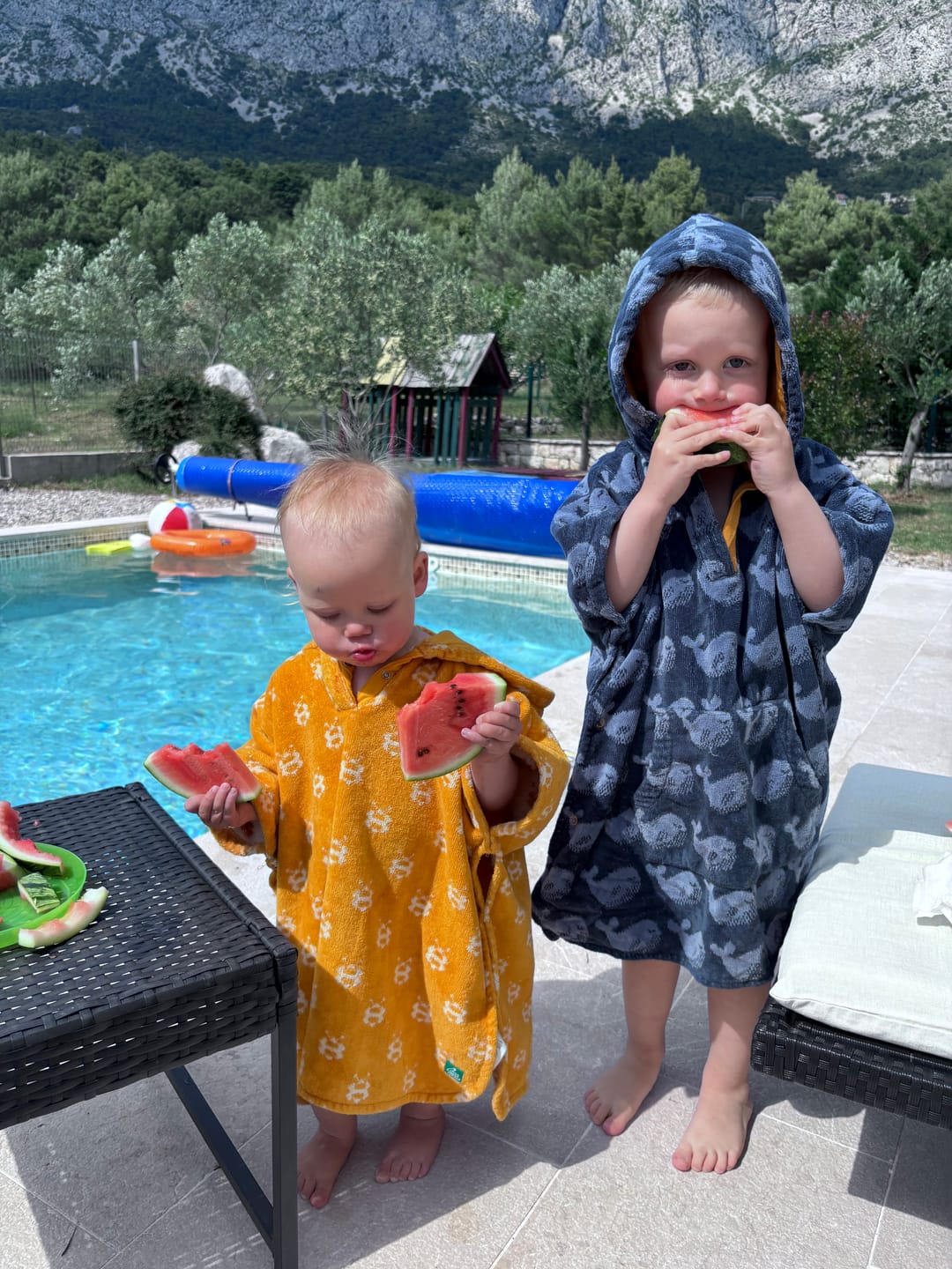Customer photo review of Bees Babies Hooded Beach Poncho
