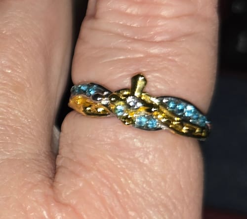 Customer photo review of HANDMADE DETAILED ZIRCON & SILVER MOM RING