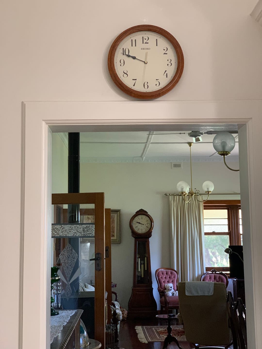 Customer photo review of Seiko Round Timber Quartz Wall Clock QXA153-B