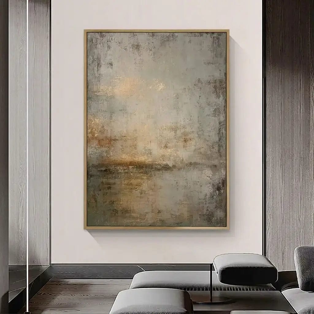 Customer photo review of Gold Leaf Misty Abstract Painting