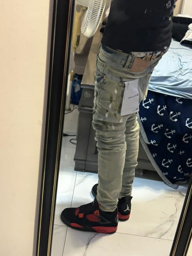 Customer photo review of Purple Brand Jeans