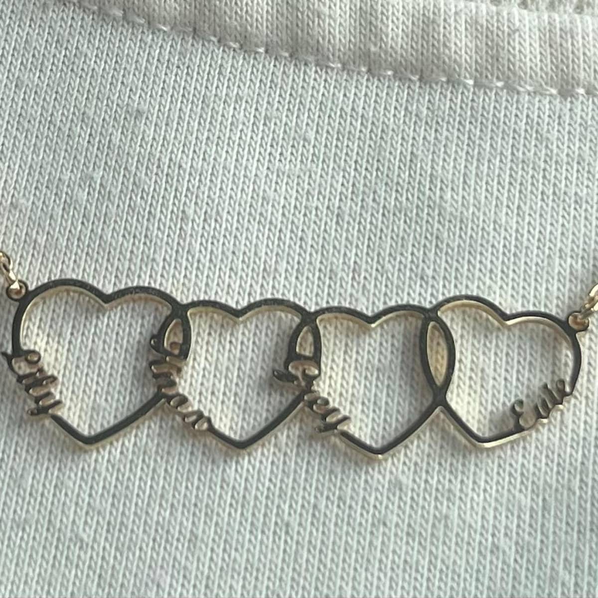 Customer photo review of Personalized Heart & Name Necklace