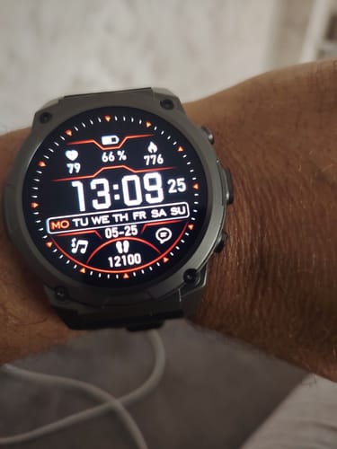 Customer's Gard Pro Ultra 3 smartwatch on their wrist, showing the digital face with time and health metrics.