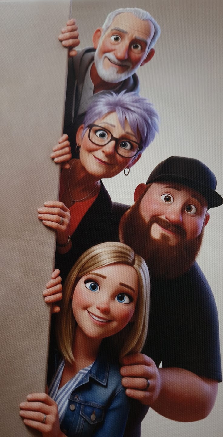 Customer photo review of Personalisierte Leinwand - Animiert hinter der Wand
