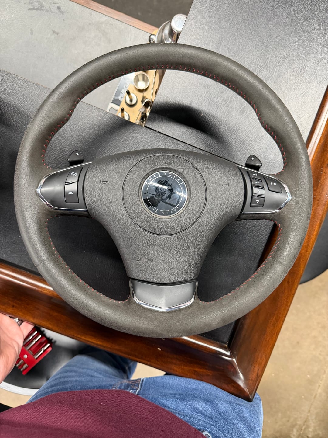 Customer photo review of [Customizable] 2012-2013 C6 Chevy Corvette Carbon Fiber LED Steering Wheel