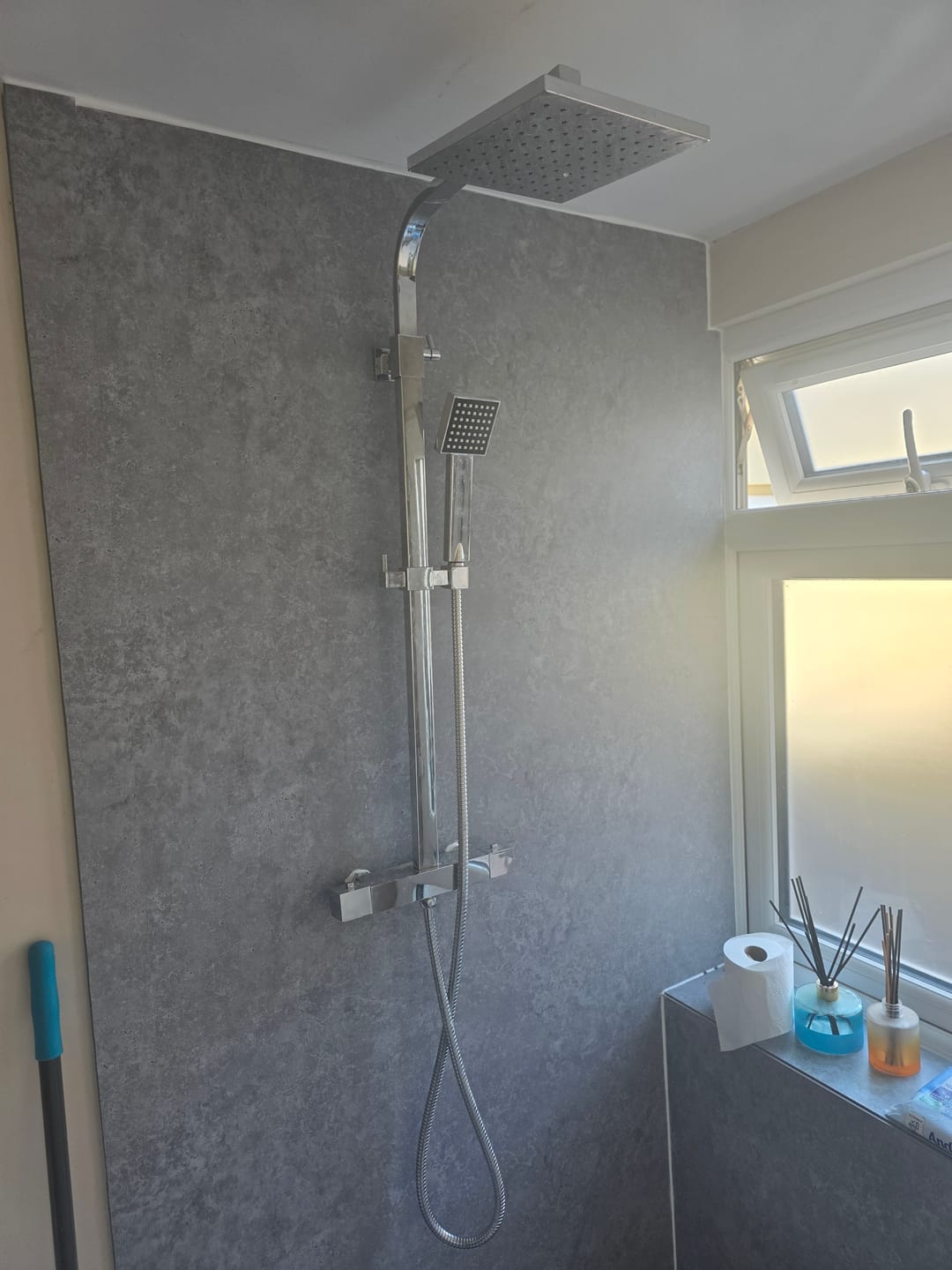 Customer photo review of 10mm Light Concrete Matt Shower Panel 1M x 2.4M