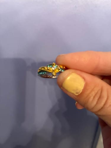 Customer photo review of HANDMADE DETAILED ZIRCON & SILVER MOM RING