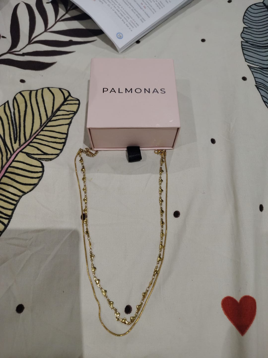 Customer photo review of Lovely Heart Two Layered Necklace