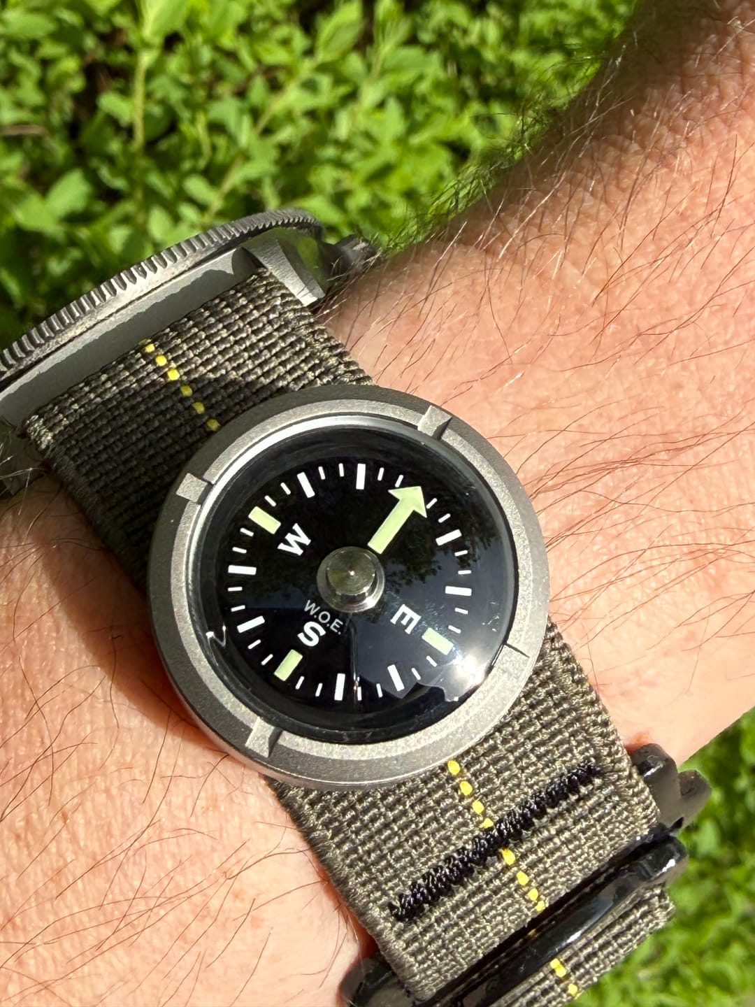 Customer photo review of W.O.E. Submersible Wrist Compass 2.0