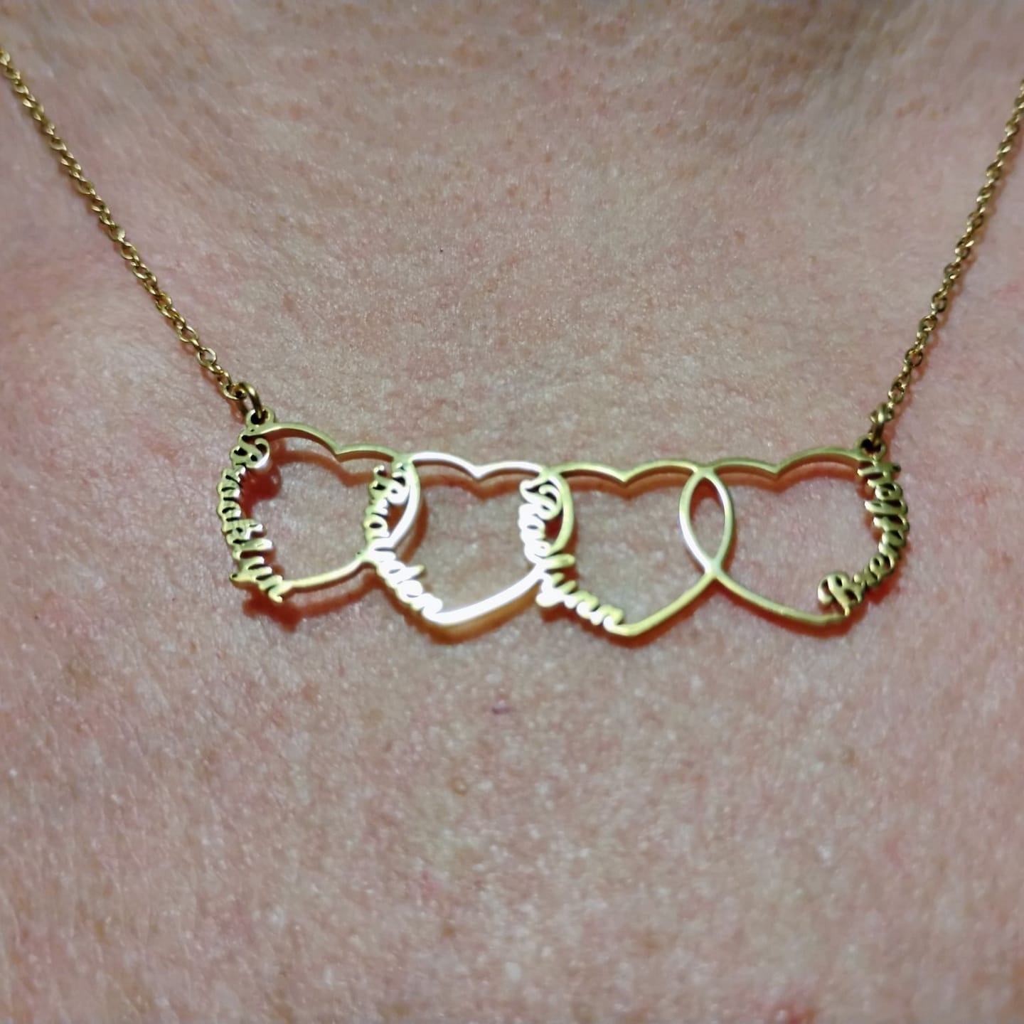 Customer photo review of Personalized Heart & Name Necklace