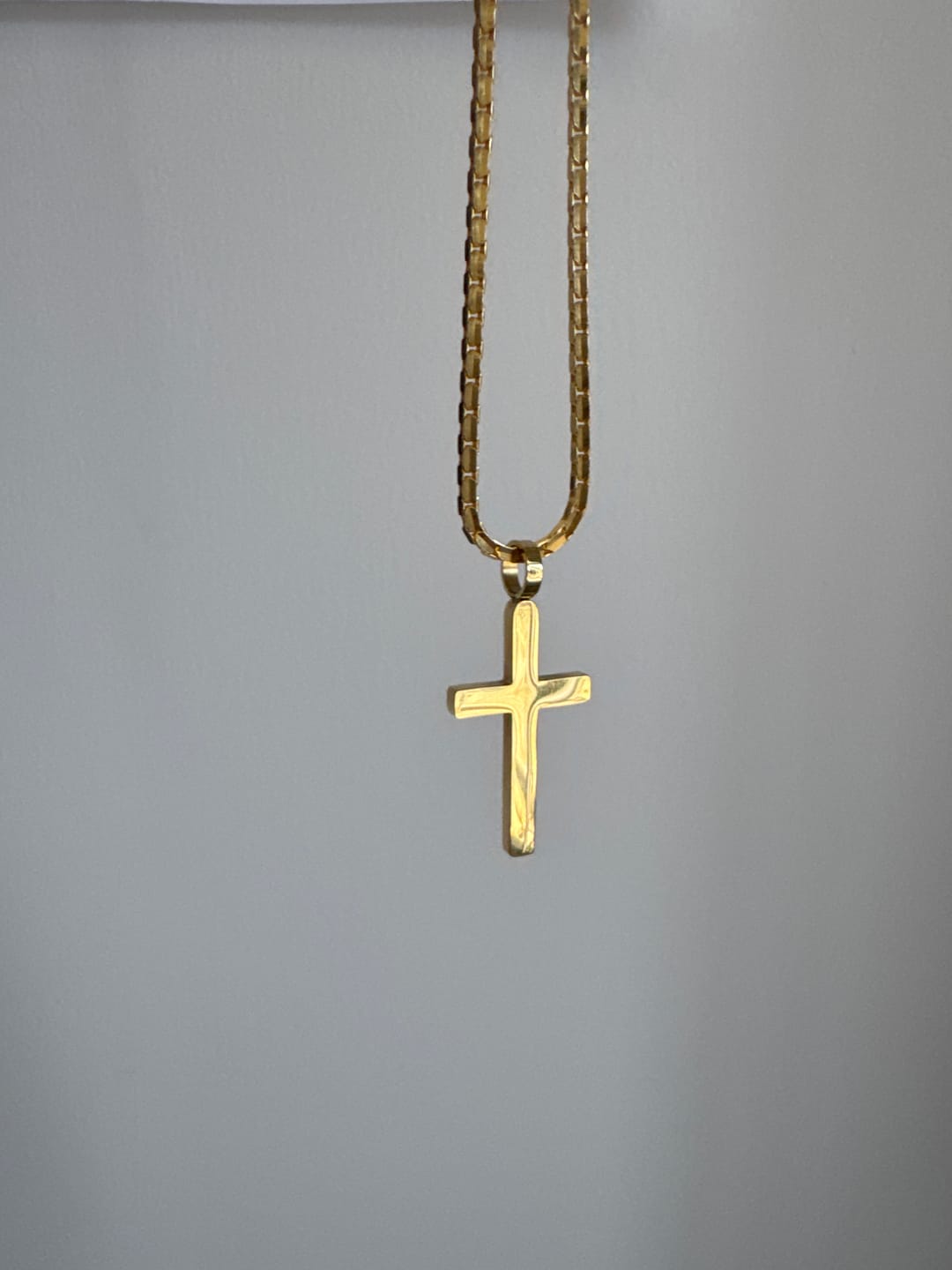 Customer photo review of Classic Cross & Box Chain