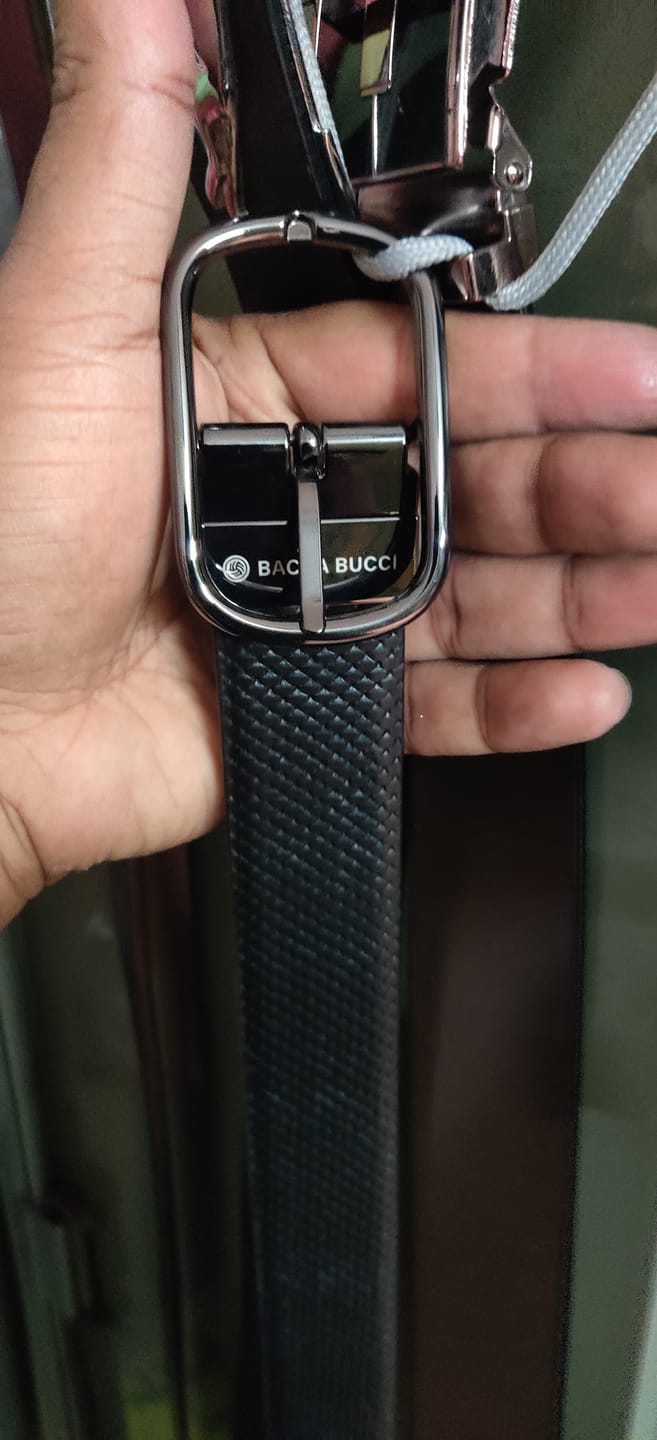 Customer photo review of Bacca Bucci Auto reversible dress belt with Genuine Leather