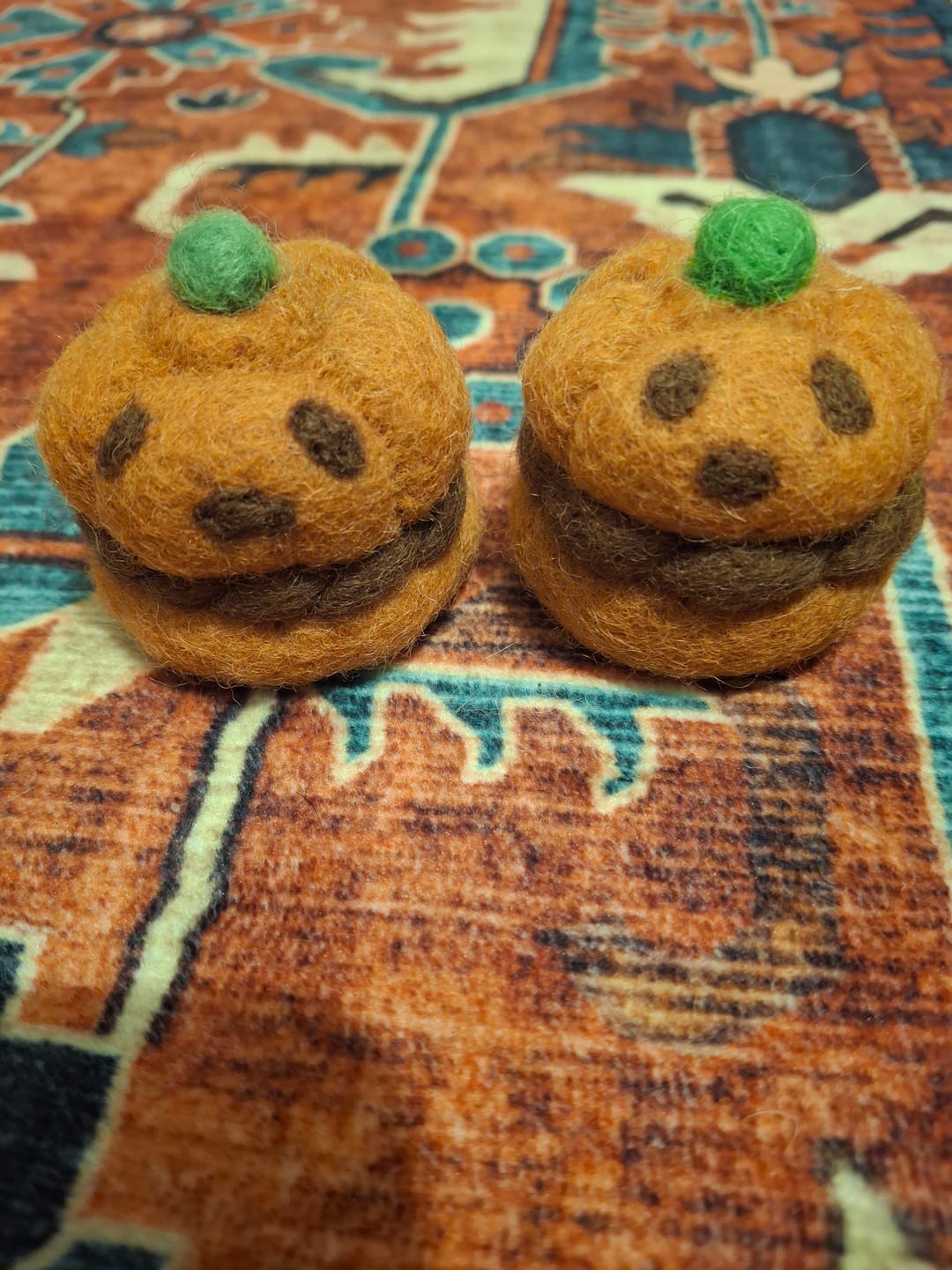 Customer photo review of Felt Pumpkin Cream Puff for Halloween