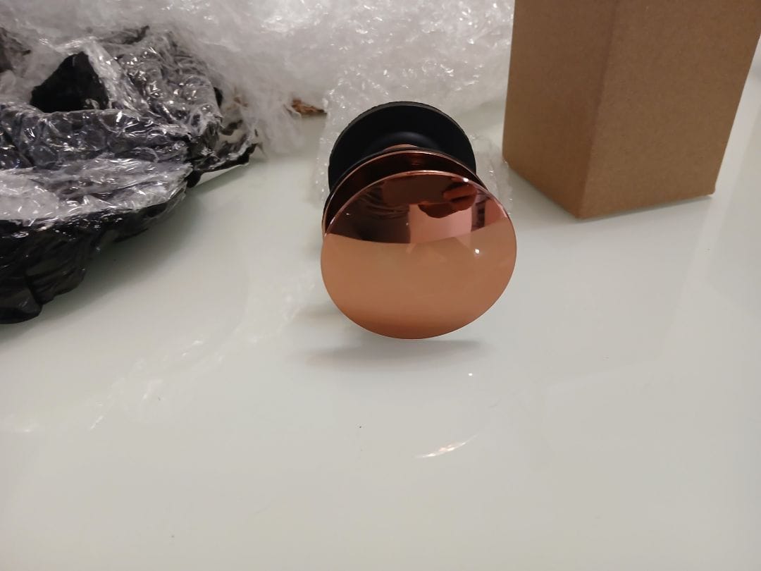 Customer photo review of Válvula Click Pia Banheiro Lavabo P/ Cuba Pia Rose Gold de 4cm