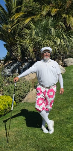 Customer photo review of Explosion Geometry Limited Edition Men's Golf Knickers Pants