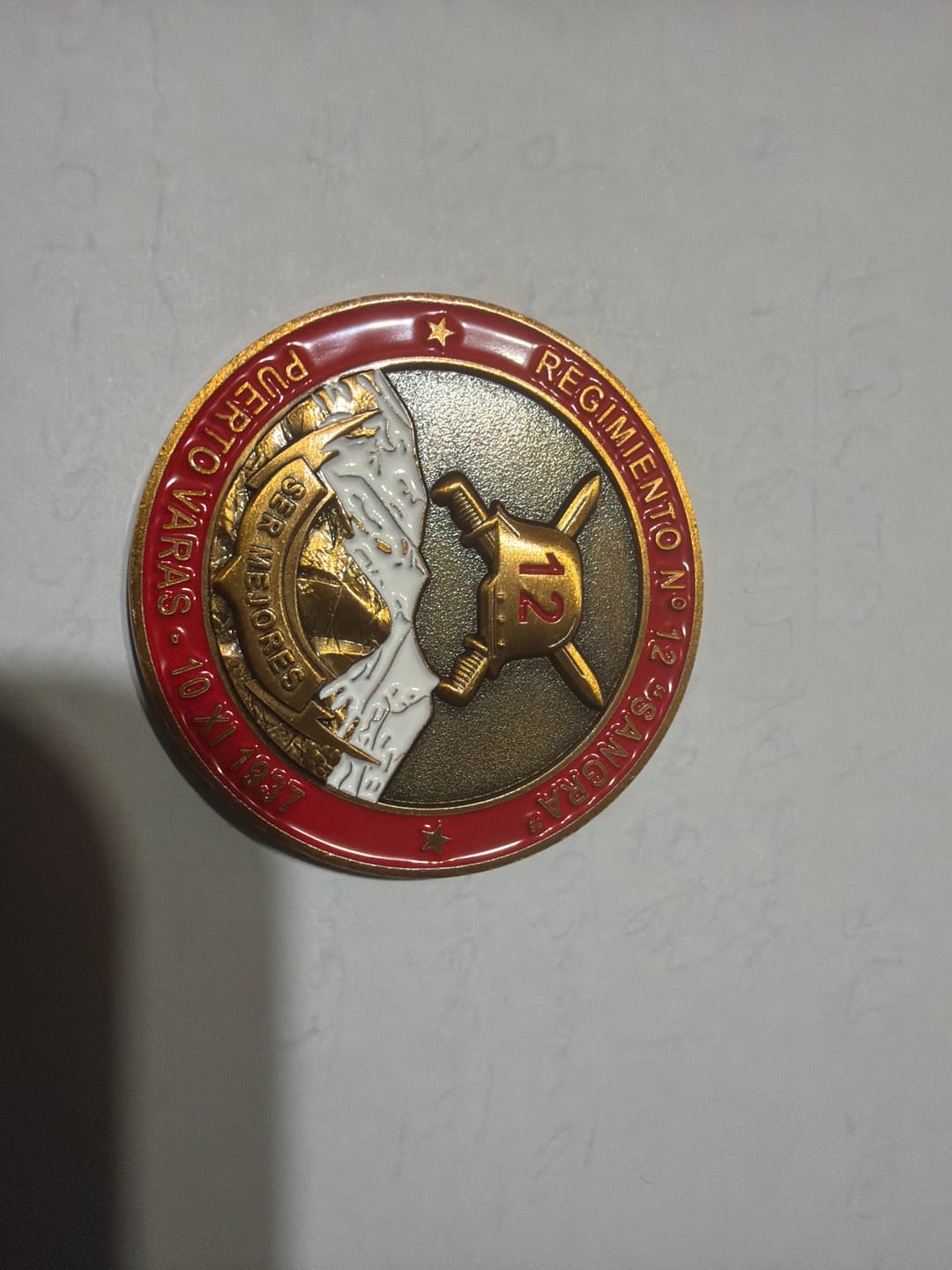 Customer photo review of MONEDA EJERCITO DE CHILE REGIMIENTO N°12 SANGRA