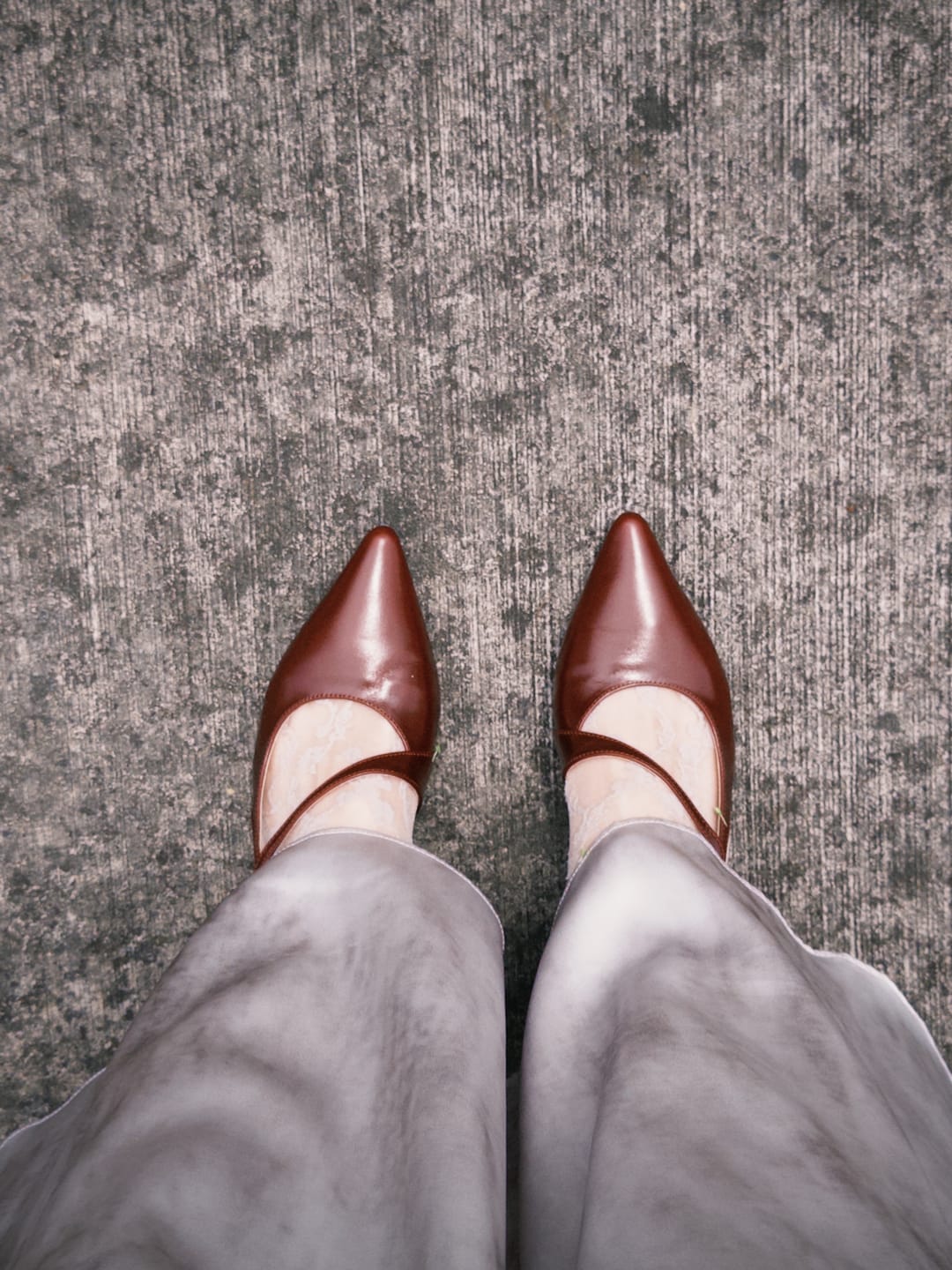 Customer photo review of Talia || Pointed Toe Strappy Heels with Marble Block Heel (Christmas Edition)