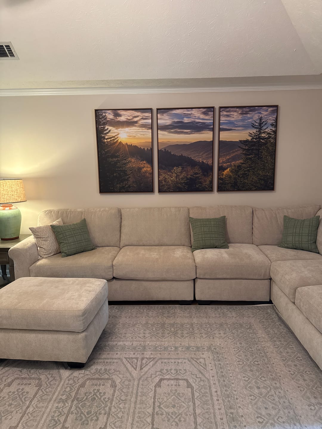 Customer photo review of Sunrise Over the Smoky Mountains Canvas Wall Art – Breathtaking Scenic Landscape Photography in a