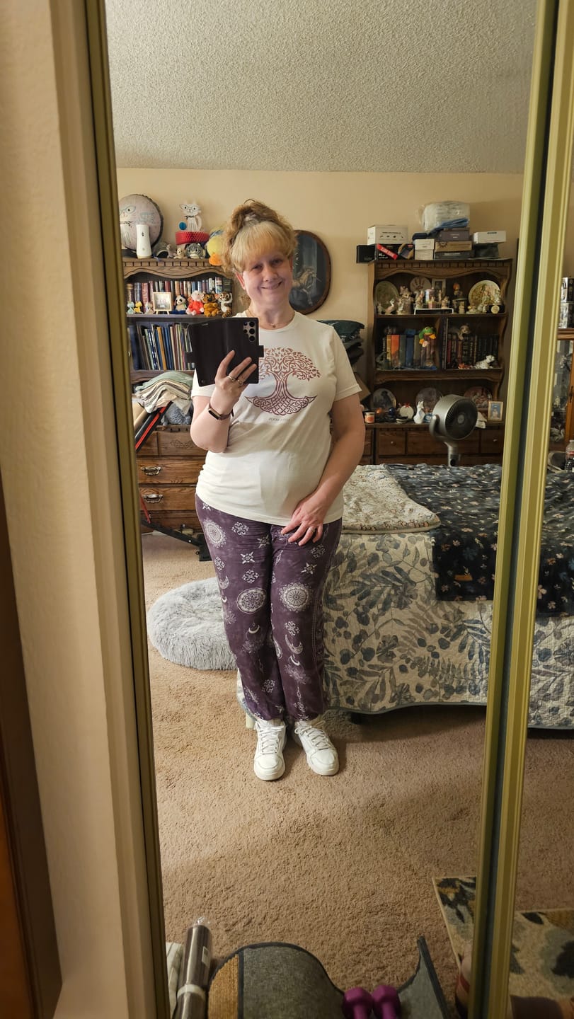 Customer photo review of Gradient Tree of Life Tee