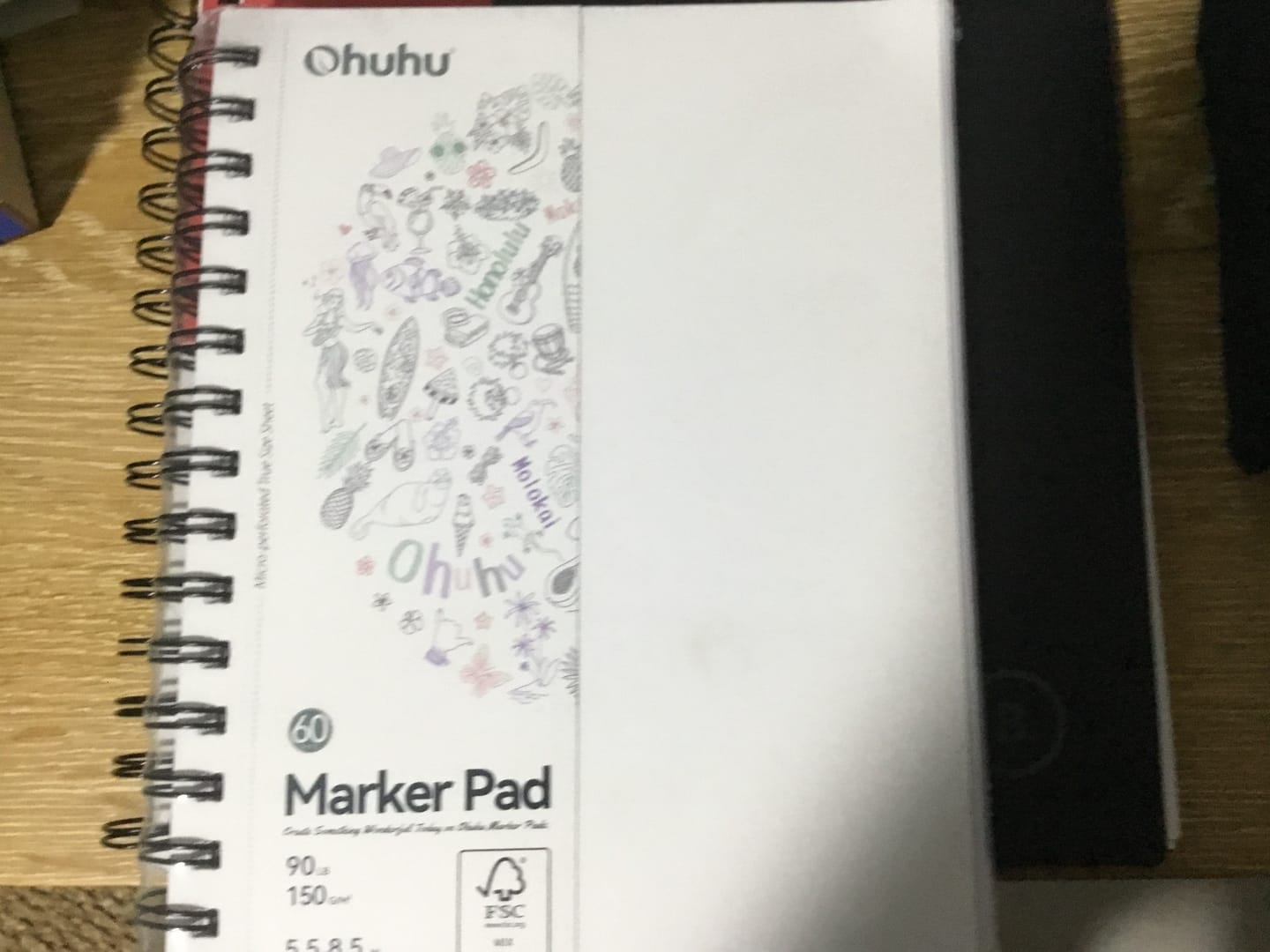 Customer photo review of Ohuhu Bleedproof Double-Sided Marker Pad, Spiral-Bound