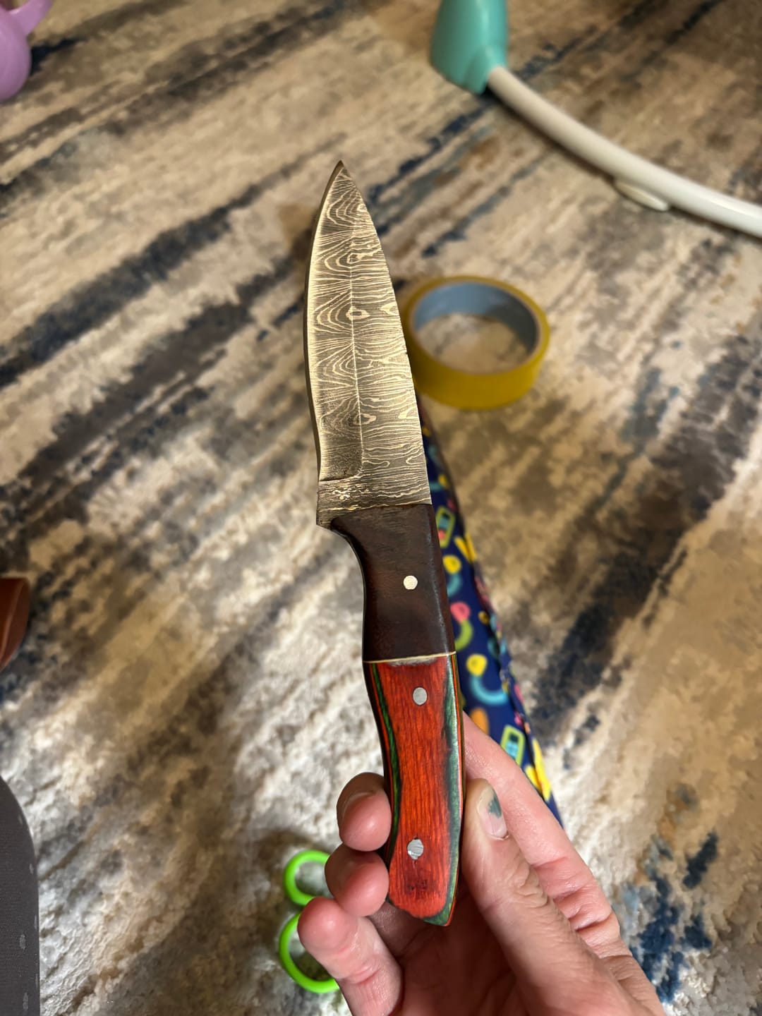 Customer photo review of Seconds Damascus Knife